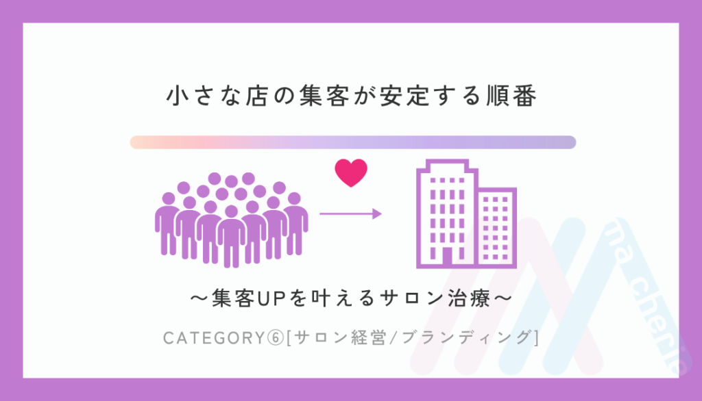 小さな店の集客が安定する順番