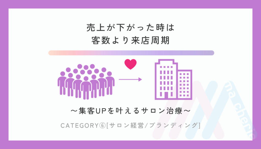 売上が下がった時に見る数字｜客数より来店周期です